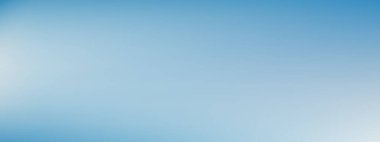 Mavi ve beyaz karışımlı ışık eğimli arkaplan. Yumuşak bulanık efektli soyut gökyüzü. Soğuk sıvı renk değişimi asgari tasarım. Vektör illüstrasyonu.