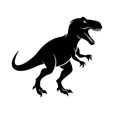 Dinozor siyah siluet vektörü
