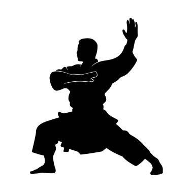 karate dövüş sanatları silueti