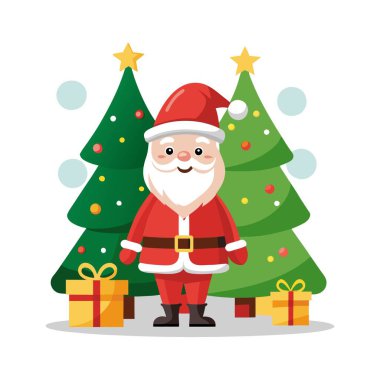 Noel Baba, Noel Baba, vektör illüstrasyon tasarımlı Noel hediyesi.