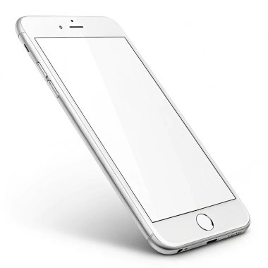 Beyazda izole edilmiş gerçekçi akıllı telefon. vektör illüstrasyonu.