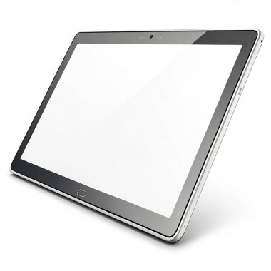 Tablet bilgisayarı beyaz arkaplanda izole edildi