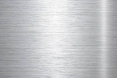 Metal arka plan. Metal fırçalanmış çelik dokusu. Metalin soyut fırçalanmış dokusu. Gümüş ve metal yüzeyi olan metal yüzey. Metal desen arkaplanı