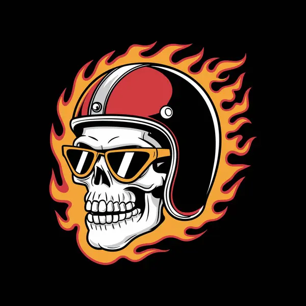 Kask Tasarımlı Yanan Kafatası