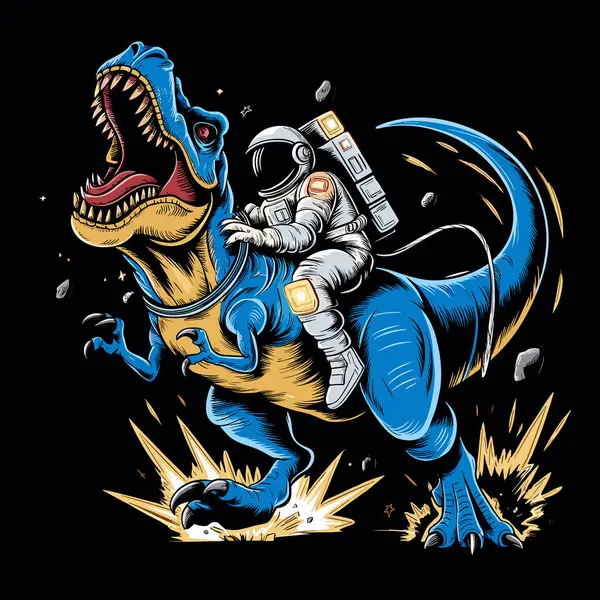 Kozmik Fatih, Uzaydaki Vahşi Mavi T-Rex 'e Binen Astronot