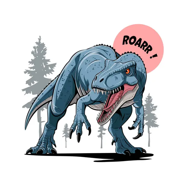 Mavi Çığlık Dinozor çizimi