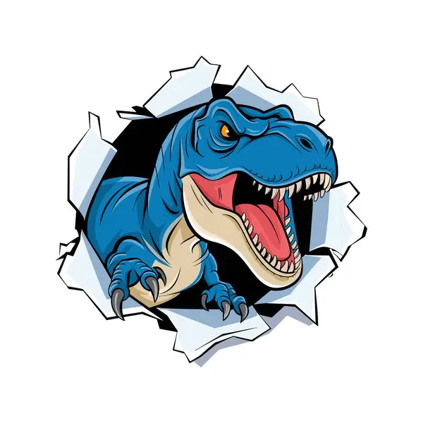 Mavi T-Rex Duvarı Kırıyor