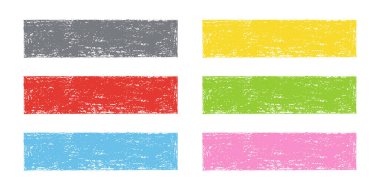 Soyut Tasarım elementlerinin el çizimi Farklı Renklerin Dikdörtgen Şekilleri Beyaz Arkaplanda izole edildi. Çocuk Çizim Tarzı. Renkli desenli Kit Basit Şekiller Çizimi.