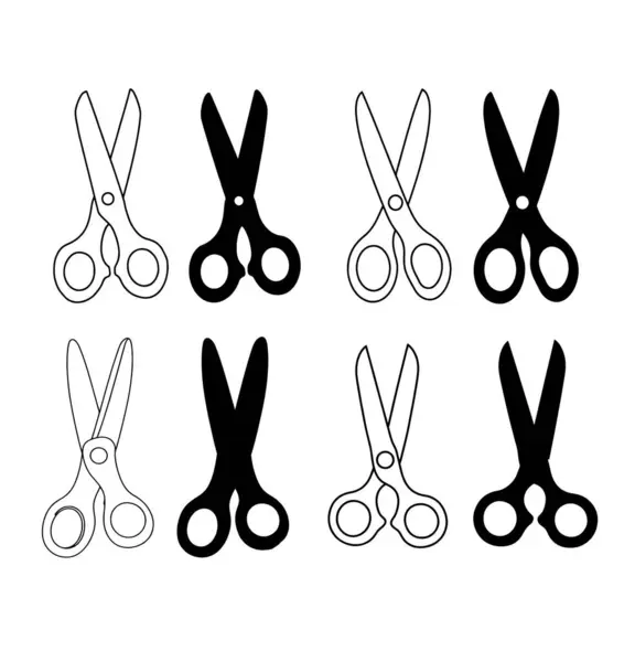 Makas simgesi. İzole saydam. Kesme işareti. siyah özet ve dolu sürüm