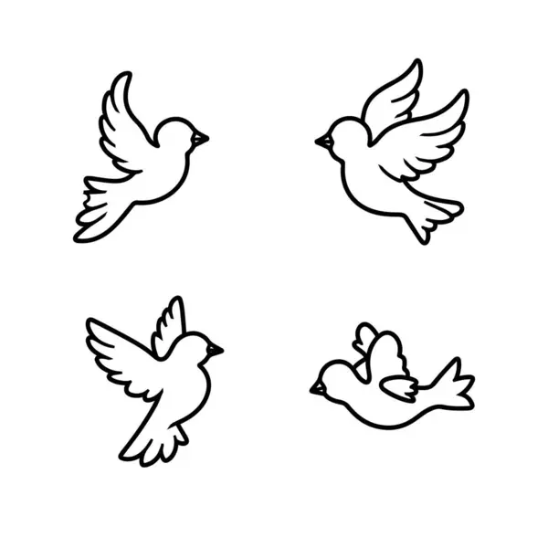 Farklı pozlardaki karga siluetleri duruyor, vıraklıyor ve uçuyor. Korkunç cadılar bayramı silueti, ürkütücü cadılar bayramı karga silueti. Elle çizilmiş hayvanlar silueti.