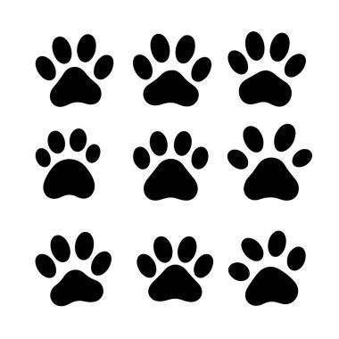 köpek pençesi vektörlü kalp