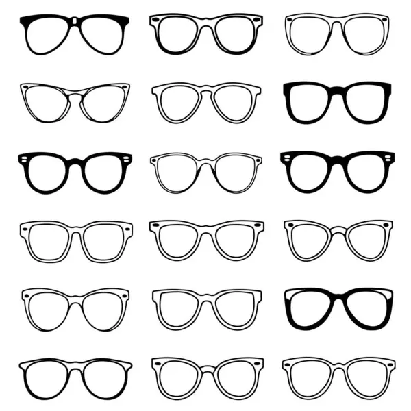 özet siluet gözlük simgesi beyaz arkaplanda izole edildi