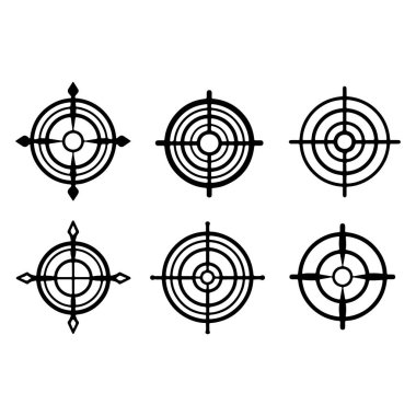 Hedef simgede Başarı Stratejisi sembolü Vektör illüstrasyon Oku
