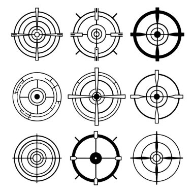 Hedef simgede Başarı Stratejisi sembolü Vektör illüstrasyon Oku