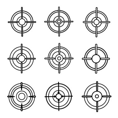 Hedef simgede Başarı Stratejisi sembolü Vektör illüstrasyon Oku