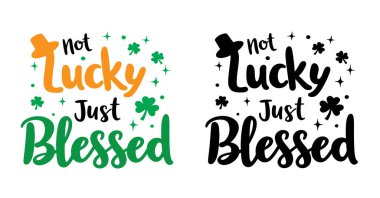 Şeffaf bir arkaplanda Aziz Patrick Günü etiketi. Bu bir vektör çizimi..