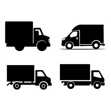 Güçlü Kamyon Silüeti Tasarımı Minimalist Ağır Araç Taşımacılık Konseptleri Çizimi