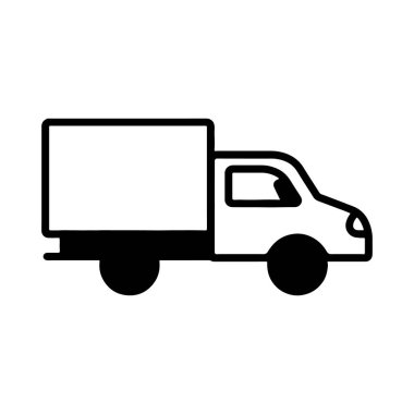 Güçlü Kamyon Silüeti Tasarımı Minimalist Ağır Araç Taşımacılık Konseptleri Çizimi