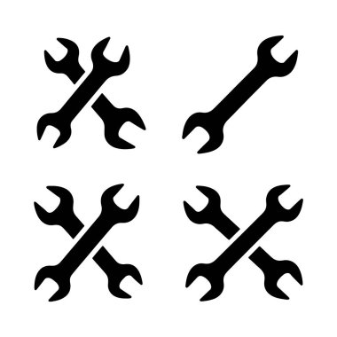 Silhouette of a wrench tool Vector illustration