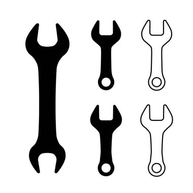Silhouette of a wrench tool Vector illustration