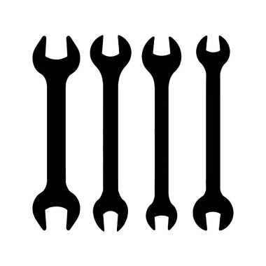 Silhouette of a wrench tool Vector illustration