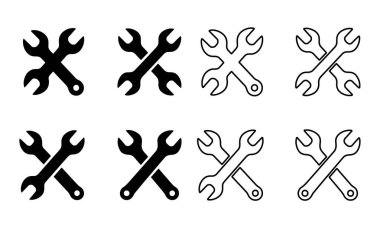 Silhouette of a wrench tool Vector illustration