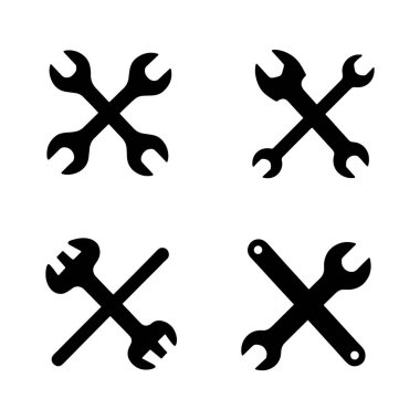 Silhouette of a wrench tool Vector illustration