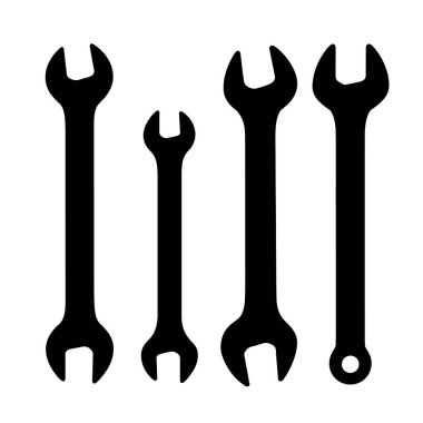 Silhouette of a wrench tool Vector illustration
