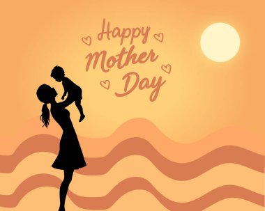 : Happy Mothers day celebration stylish elegant background design