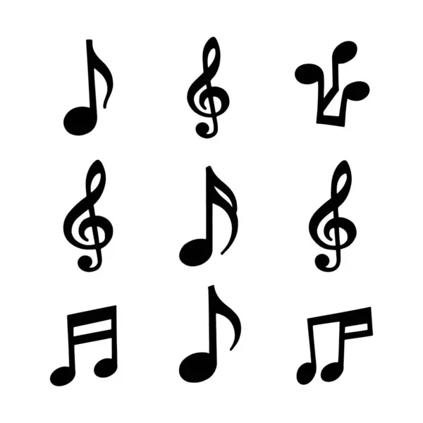 müzik notlar Icons set. vektör çizim