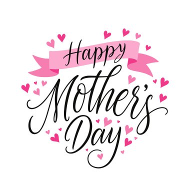 Mutlu anneler günü tipografi tebrik kartı