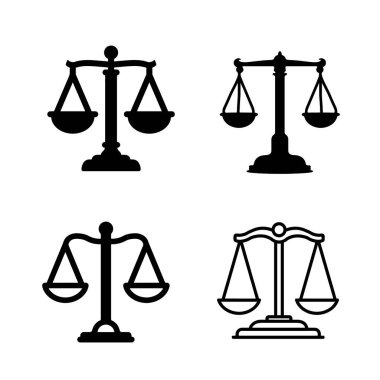 Uygulamalar ve Web siteleri için adalet düz simgesinin ölçekler