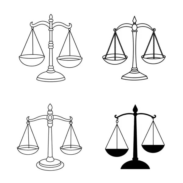 Uygulamalar ve Web siteleri için adalet düz simgesinin ölçekler