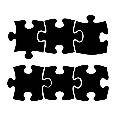 Beyaz arka planda yapboz. Vektör illüstrasyonu