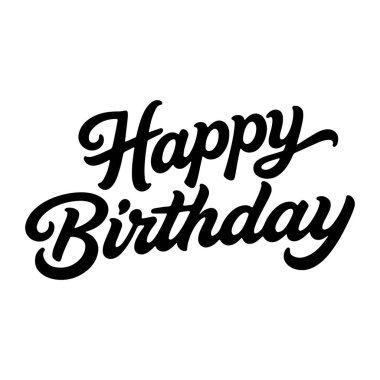 Beyaz arkaplanda iyi ki doğdun diyagramı