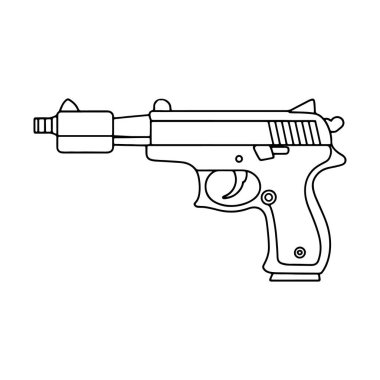 çizgi sanat vektör silahı