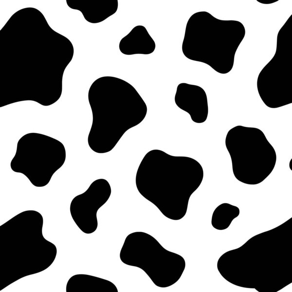 Далматинский бесшовный рисунок, отпечаток животного с текстурой пятна кожи. Абстрактные формы рисуют псы или коровы черные пятна на белом фоне для волокон и текстиля. Простой бесконечный кожаный фон.