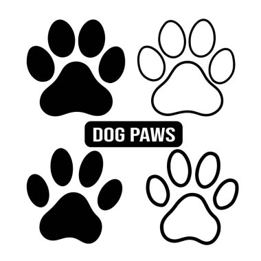 Pençe yazdırma simgeleri. Vektör