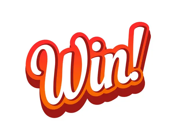 Yazı metin afiş kazanmak. Vektör çizim.