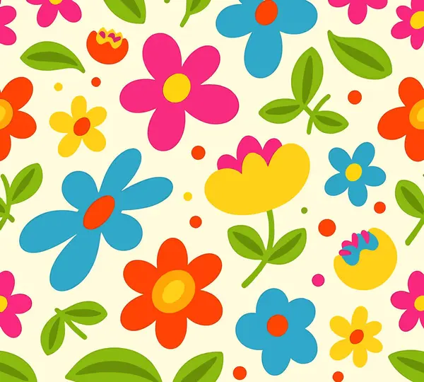 Çiçeksiz desen, sevimli çiçek, basit papatya, eski bahar arkaplanı, klasik yaz çiçeği deseni. Saf renkli papatya çayı. Çocuksu çiçek tekstili. Eğlenceli vektör illüstrasyonu