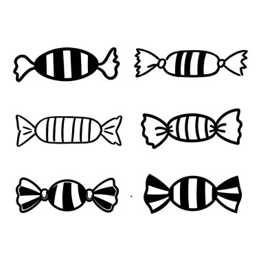 Şeker silueti, tatlı silueti, Şeker simgesi vektörü