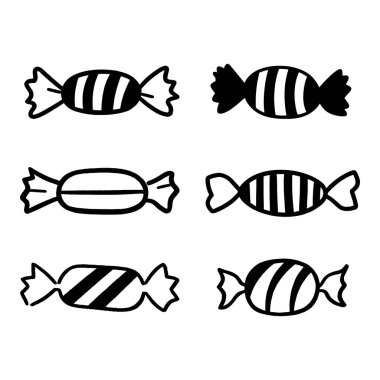 Şeker silueti, tatlı silueti, Şeker simgesi vektörü