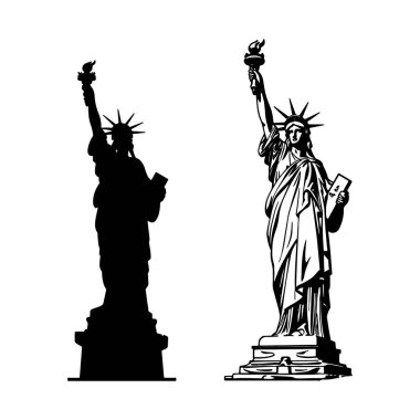 New York heykel özgürlük vektör siluet