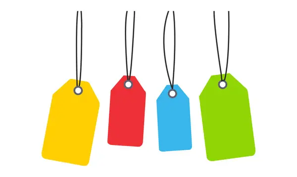 Boş kağıt fiyat etiketleri, hediye etiketleri, etiketleri, rozetleri. şablon alışveriş etiketleri farklı şekillerde