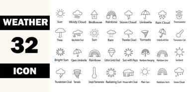 Vektör Hava Çizgisi Çizim Simgesi Ayarları