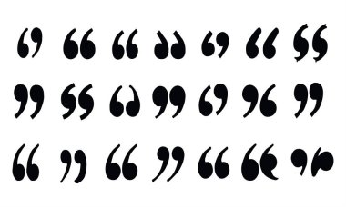 Tırnak işareti seti, tırnak işareti tasarımı