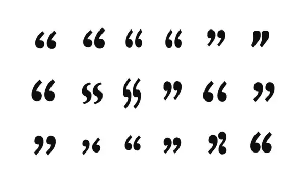 Tırnak işareti seti, tırnak işareti tasarımı