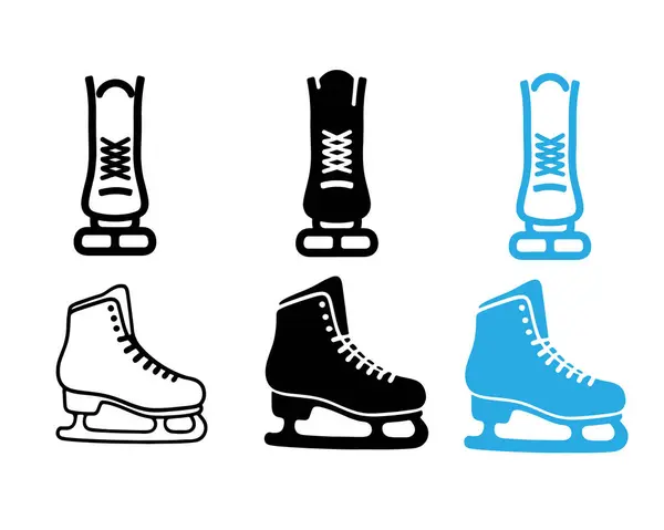 Buz pateni ikonu. Mobil konsept için imza, web tasarımı. vektör illüstrasyonu