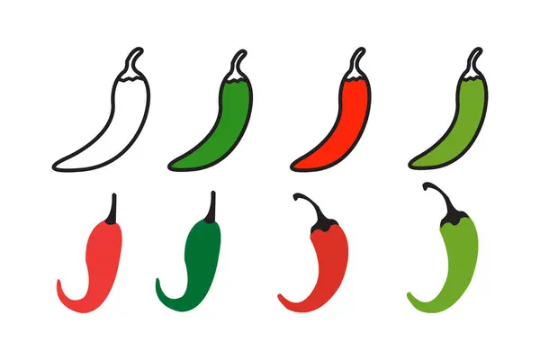 Kırmızı kırmızı biberli kağıt ikon vektörü beyaz arkaplanda. acı biber, kırmızı biber vektör çizimi