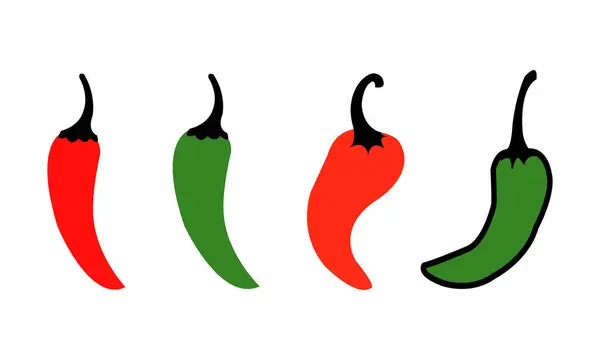 Kırmızı kırmızı biberli kağıt ikon vektörü beyaz arkaplanda. acı biber, kırmızı biber vektör çizimi